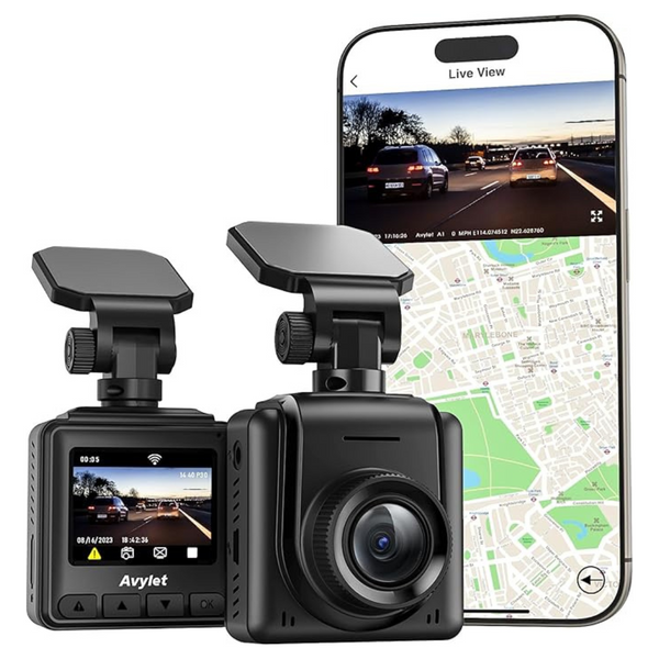 Avylet 2K WiFi Dash Cam with GPS & App