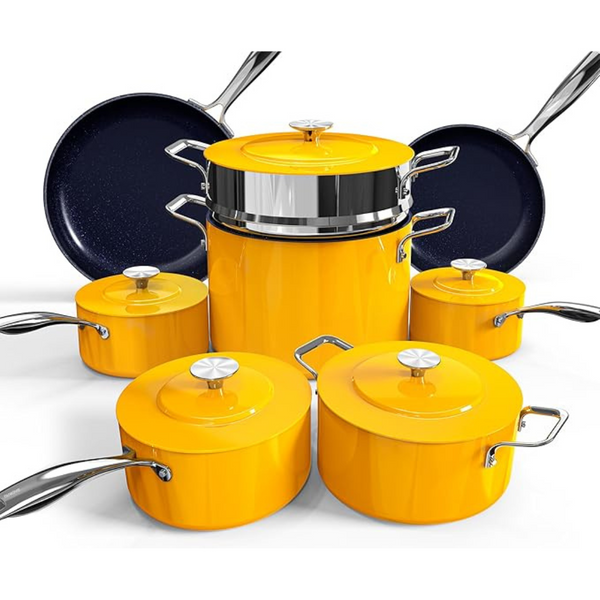 13-Piece Nuwave Lux Forged Lightweight Cookware Set (3 colors)