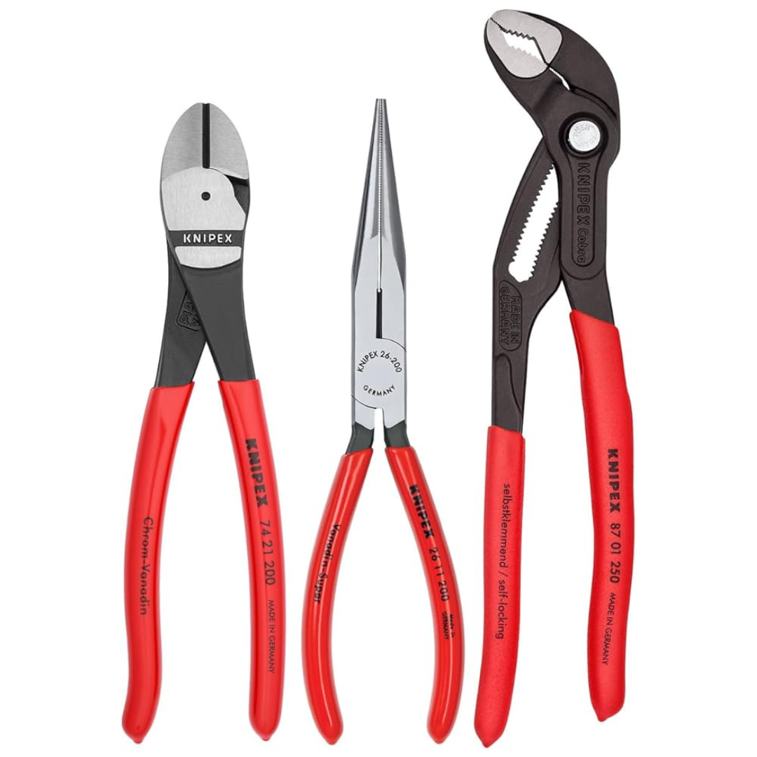 Knipex 3-Piece Universal Pliers Set w/Cobra Pliers