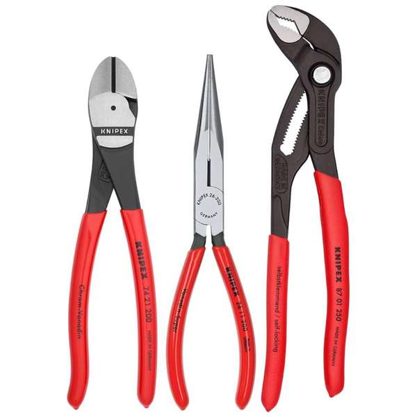 Knipex 3-Piece Universal Pliers Set w/Cobra Pliers