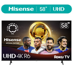 58" Hisense 58R6E3 4K Ultra HDR Smart LED Roku TV