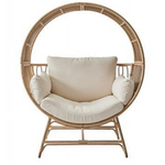 Better Homes & Gardens Bellamy Round Wicker Outdoor Egg Chair (Beige)