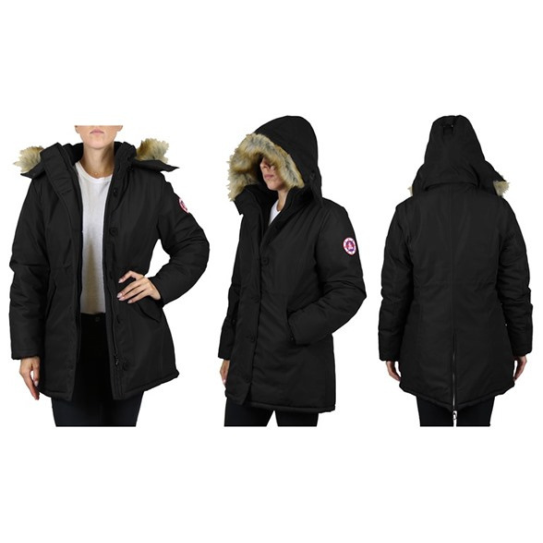 Spire By Galaxy Women's Button & Zip Closure Parka (4 Colors)