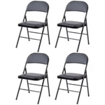 2-Pack EDX Folding Chair with Sturdy Metal Frame