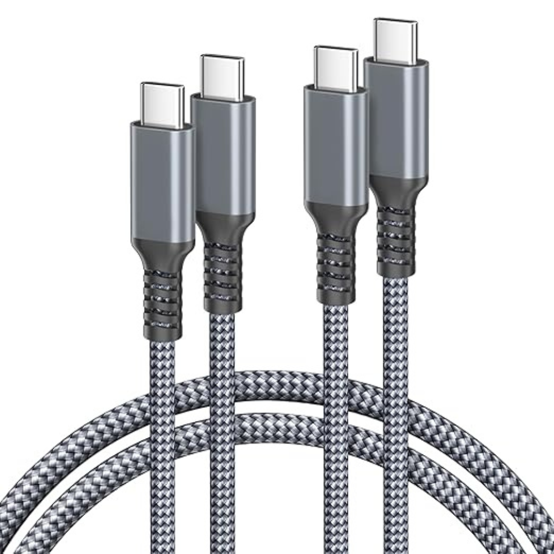 2-Pack 10ft Basesailor 100W USB-C to Type-C Cable