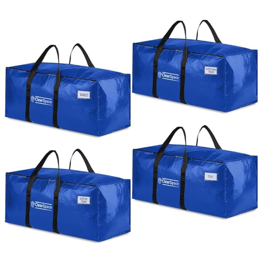 4-Pack ClearSpace Extra Heavy Duty Moving Bags With Zipper