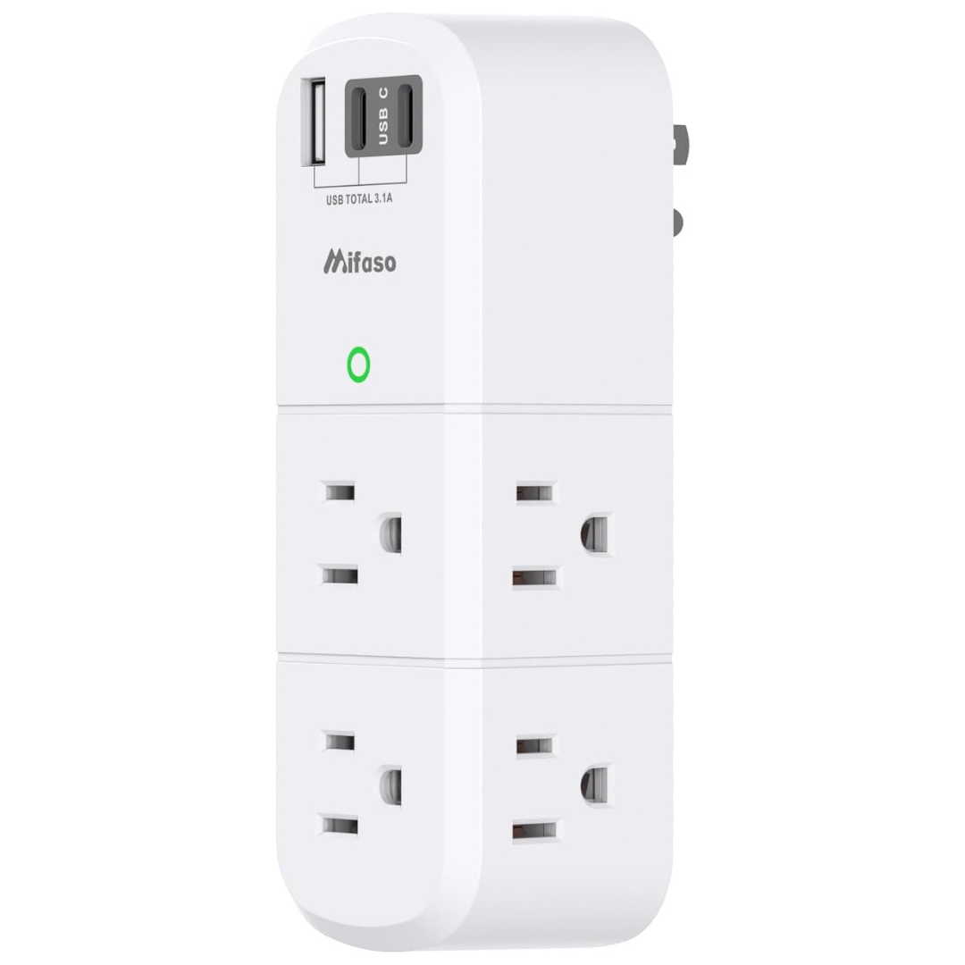Multi Plug Outlet Extender With USB Ports