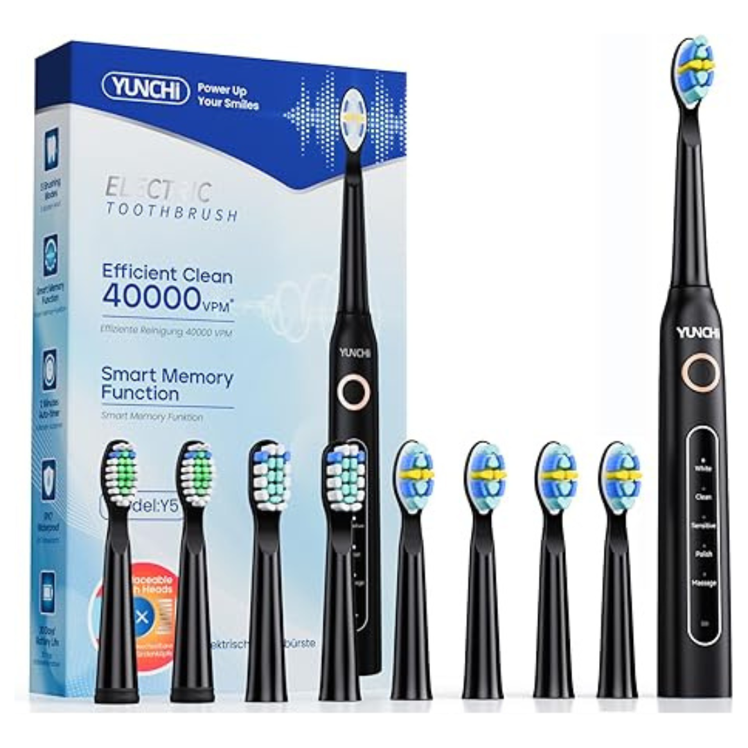 Rechargeable Sonic Electric Tooth Brush with 8 Brush Heads