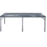 12ft x 20ft Wall Mounted Gazebo with Sloping Roof, Drainage System