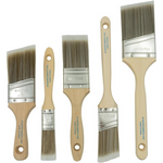 5-Pack Pro-Grade Flat & Angle Paint Brush Set