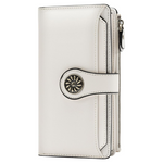 Women's RFID Large Capacity Luxury Waxed Leather Clutch Wallet