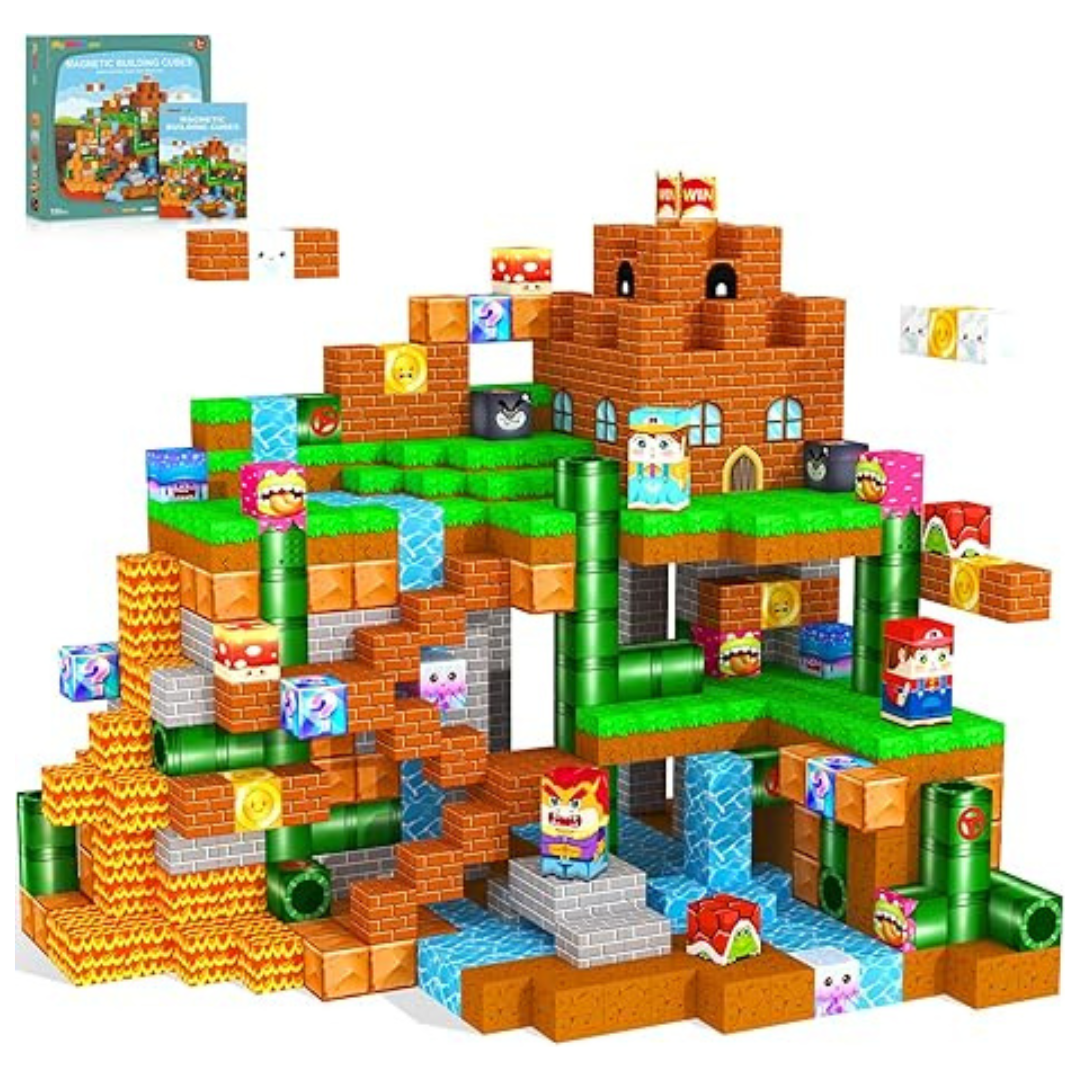 100-Piece Kids Magnetic Building Blocks Sensory Toys