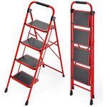 Kingrack Small Steel Folding 4-Step Ladder