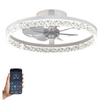 20" Low Profile Ceiling Fan With Lights And Remote