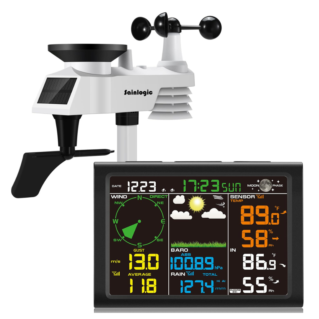 Sainlogic Wireless 8-in-1 Weather Station With Outdoor Sensor