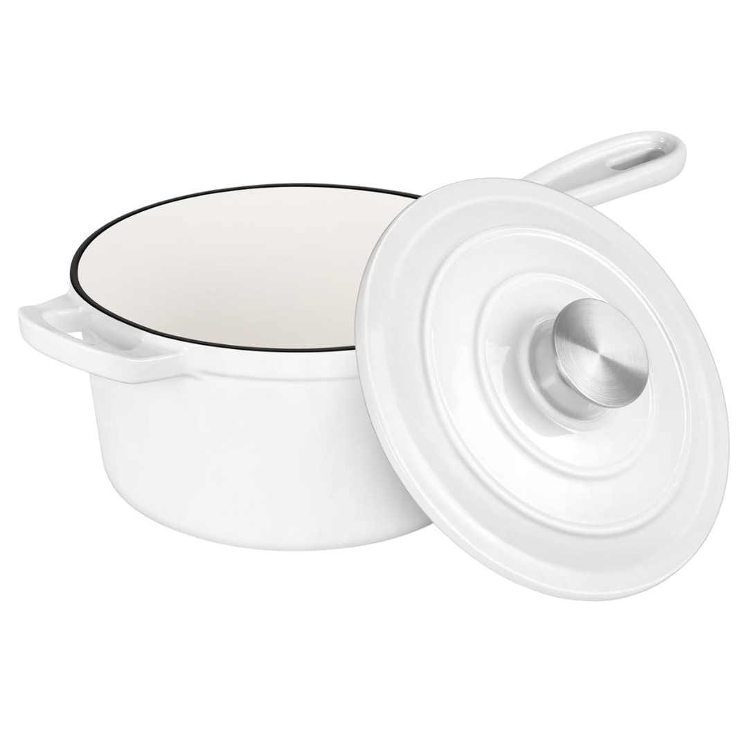 E-far Enameled Cast Iron 1 Qt Dutch Oven Sauce Pan With Lid (Various)