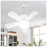 16.5" Socket 5 Speeds 1000LM Fan Light With Remote