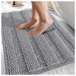 30' x 20' Olanly Chenille Striped Bath Rug W/ Rubber Backing
