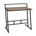 33" Rectangular Gray Writing Desk With Open Storage