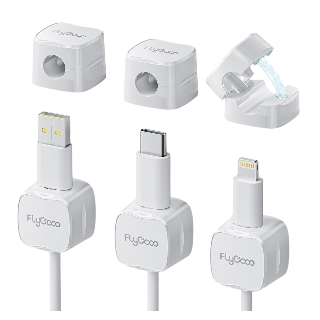 6-Pack Magnetic Cable Clips Organizer