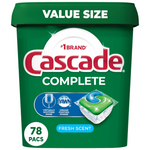 78-Count Cascade Complete Dishwasher Detergent Pods (40.09 oz, Fresh Scent)