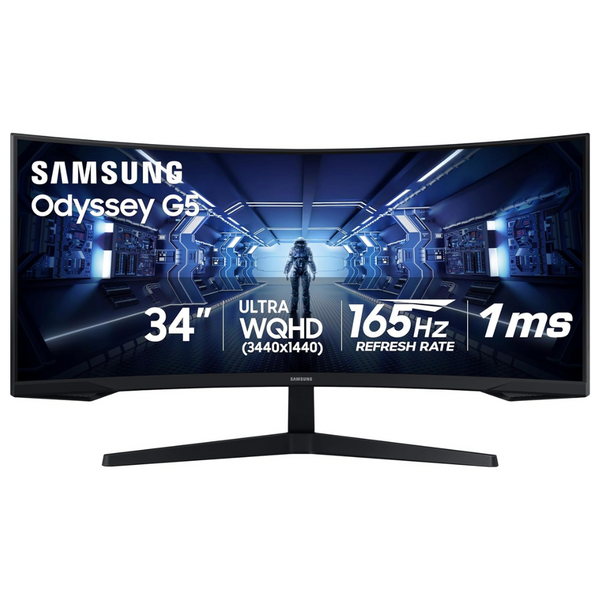 34" Samsung Odyssey G5 Curved WQHD 165Hz 1ms HDR VA Freesync Gaming Monitor