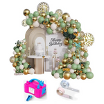 141-Piece Sage Green Balloon Garland Kit w/ Pump