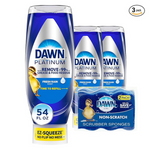 3-Pack Dawn Dish Soap EZ-Squeeze Dishwashing Liquid + 2 Sponges