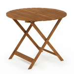 Furinno Tioman Outdoor Hardwood Nation Round Dining Table