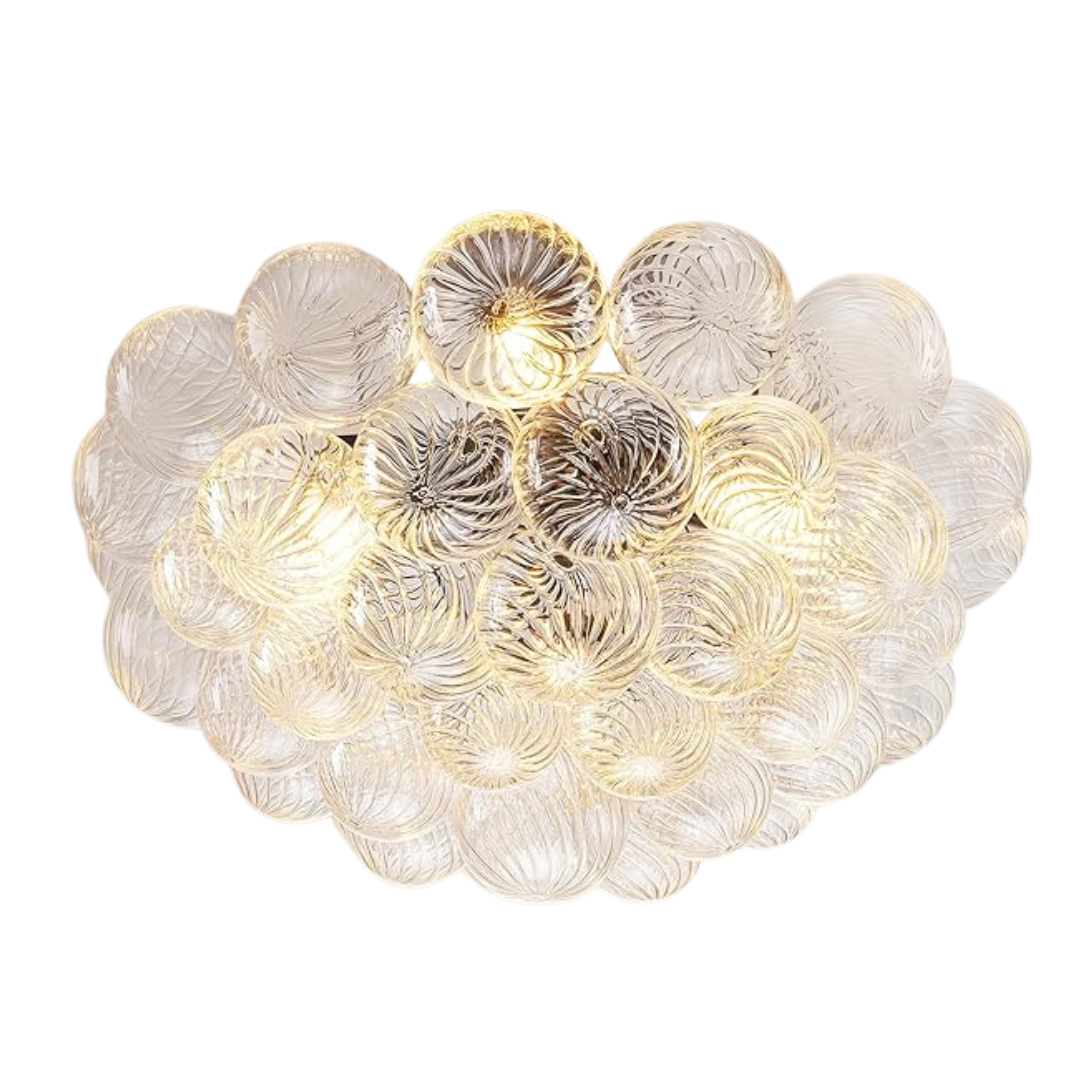 Longree Clear Glass Bubble Ceiling Lights with Black Finish