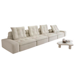 Magic Home 181 In. Square arm Rectangle 4-Seater Frosted Velvet Modular Sectional Sofa