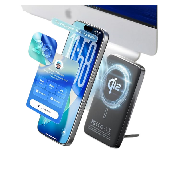 LISEN Qi2 Certified 10000mAh 15W MagSafe Portable Charger Power Bank