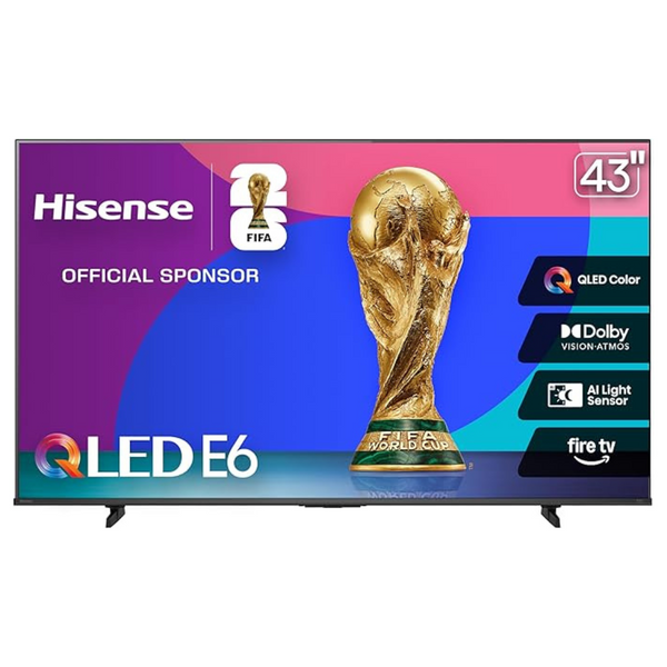 43" Hisense E6 Cinema Series 4K Ultra HDR Smart QLED Fire TV