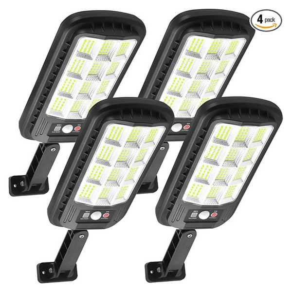 4-Pack Motion Sensor Flood Dusk To Dawn 180 LED Solar Lights