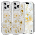 Real Dried Flower Patterns 6.3" iPhone 16 Pro Case