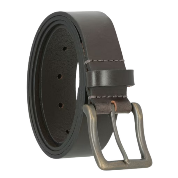 George Men's 38MM Leather Casual Dark Brown Belt