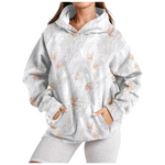 Women's Maple Leaf Print Oversized Camo Hoodies (Various)