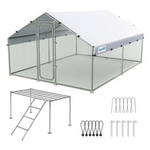 Quictent Large Metal Chicken Coop Run With Roosting Perch