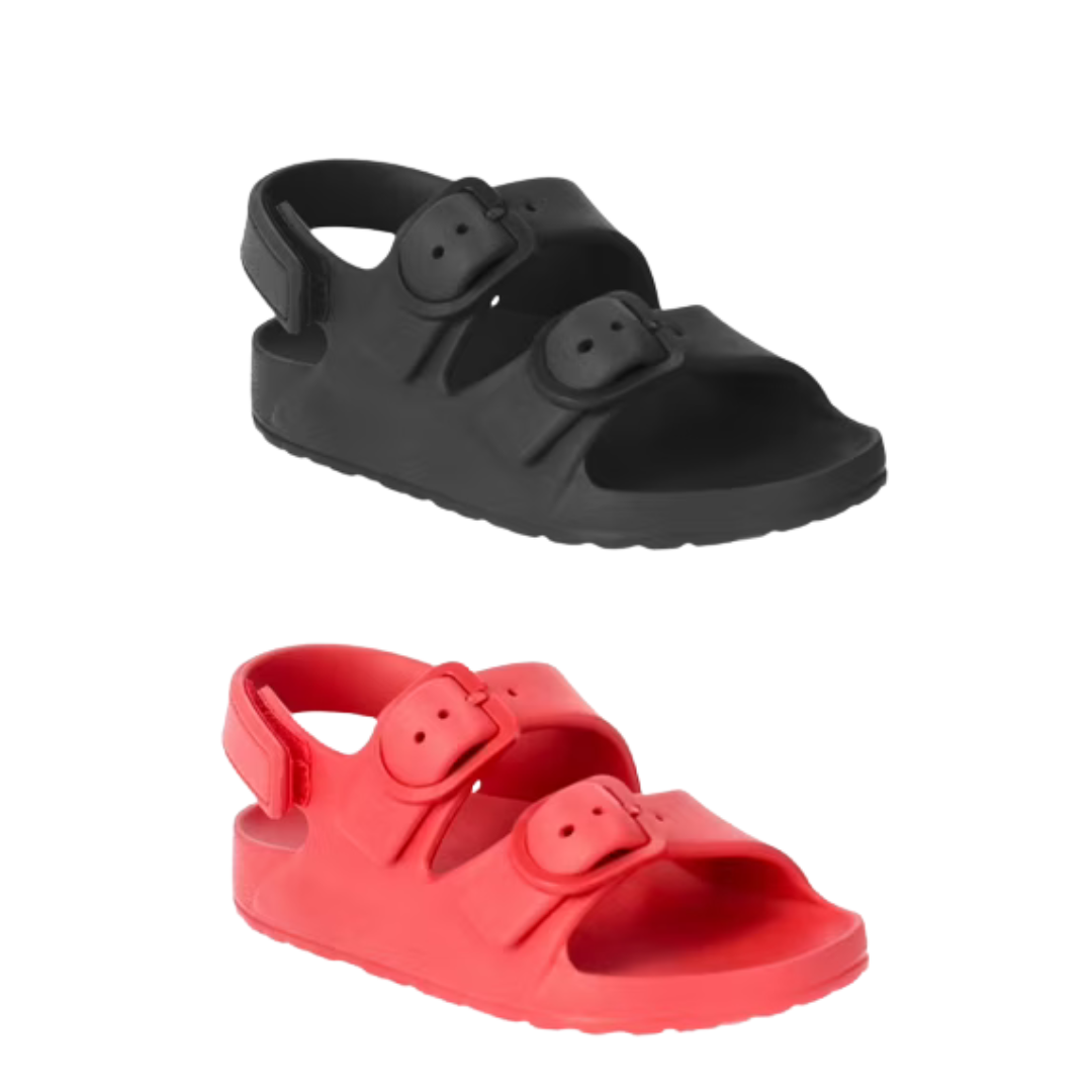 2-Pack Wonder Nation Toddler Kids EVA Two Buckle Sandal