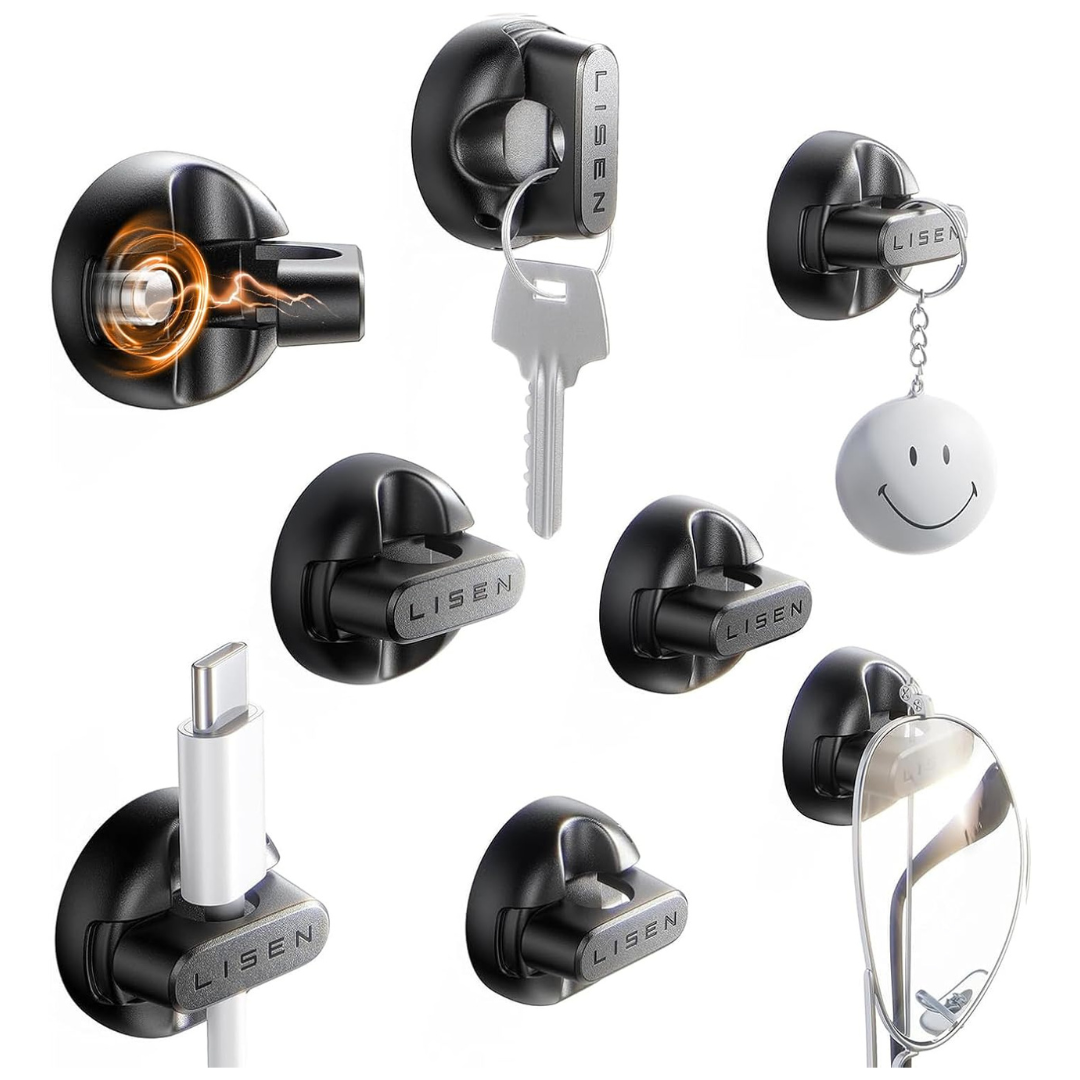 8-Pack Lisen Cord Organizer Magnetic Cable Holder Clips