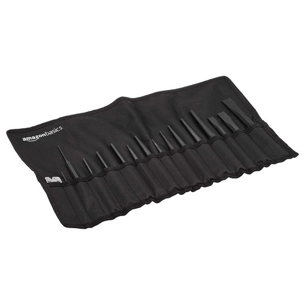 16-Piece Amazon Basics Chrome Vanadium Steel Punch And Chisel Set