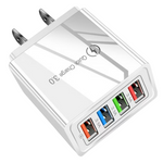Portable 12W 4-Muti Port USB Wall Charger Plug