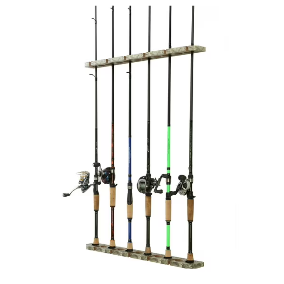 Old Cedar Outfitters 3-in-1 Hanging Fishing Rod Storage Rack