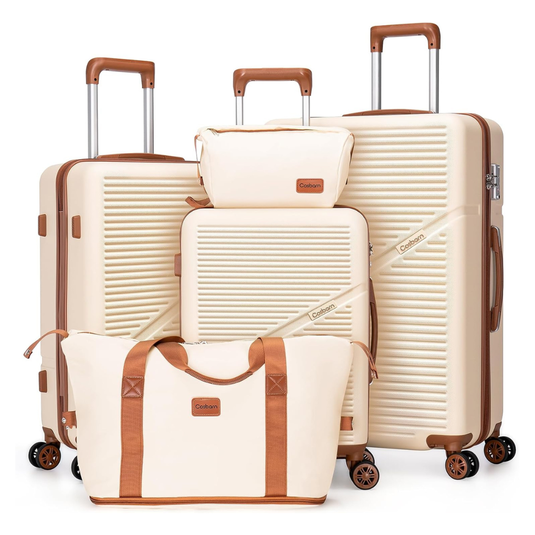 5-Piece Cosbarn Luggage Sets with Spinner Wheels (Various Colors)