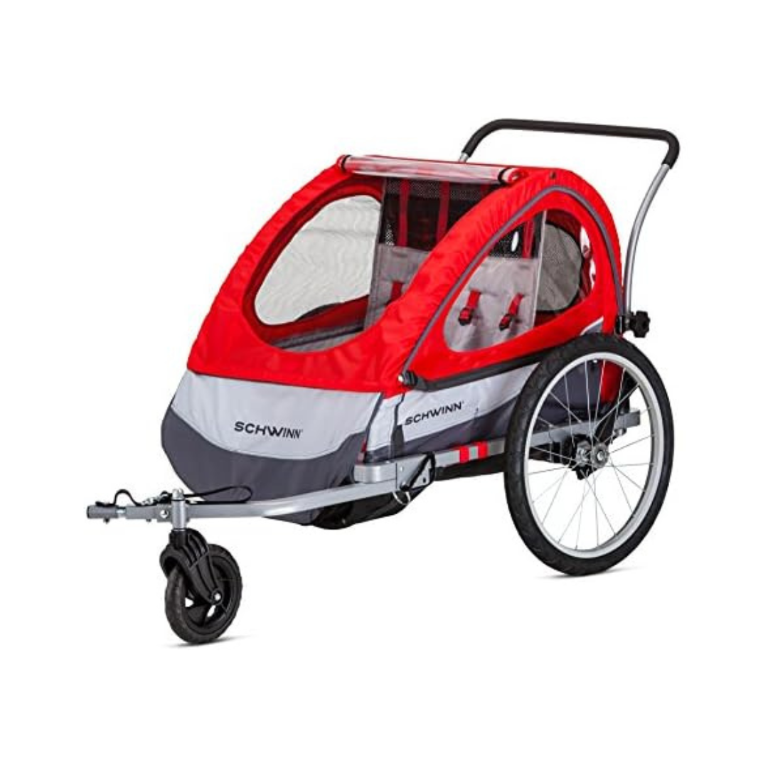 Schwinn 20" Air-Filled Tires Trailblazer Double Child Bike Trailer