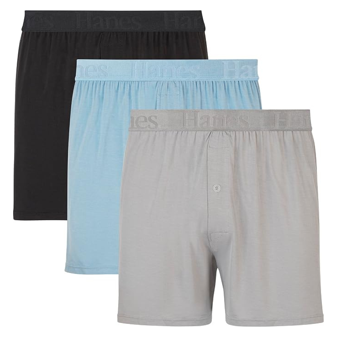 3-Pack Hanes Ultimate Men's Originals Knit Boxers (Various Size)