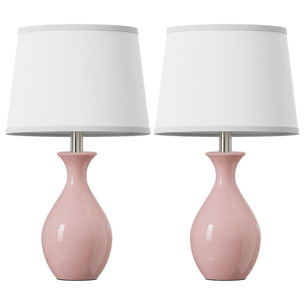 Set Of 2 Modern Ceramic Bedside Table Lamp