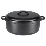 Amazon Basics 7-Quart Round Pre-Seasoned Cast Iron Dutch Oven Pot