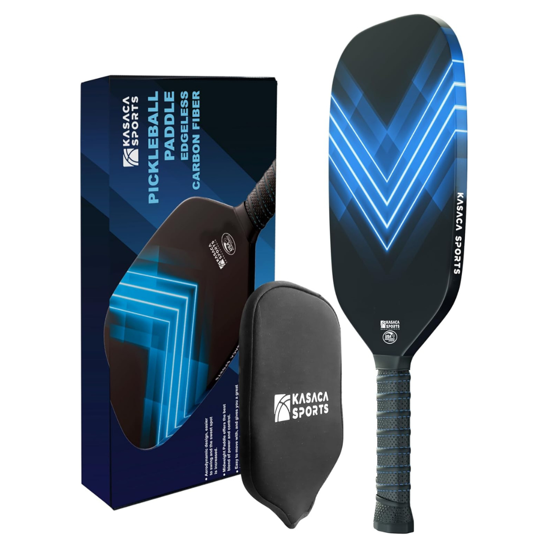 Kasaca Edgeless Carbon Fiber Pickleball Paddle With Cover