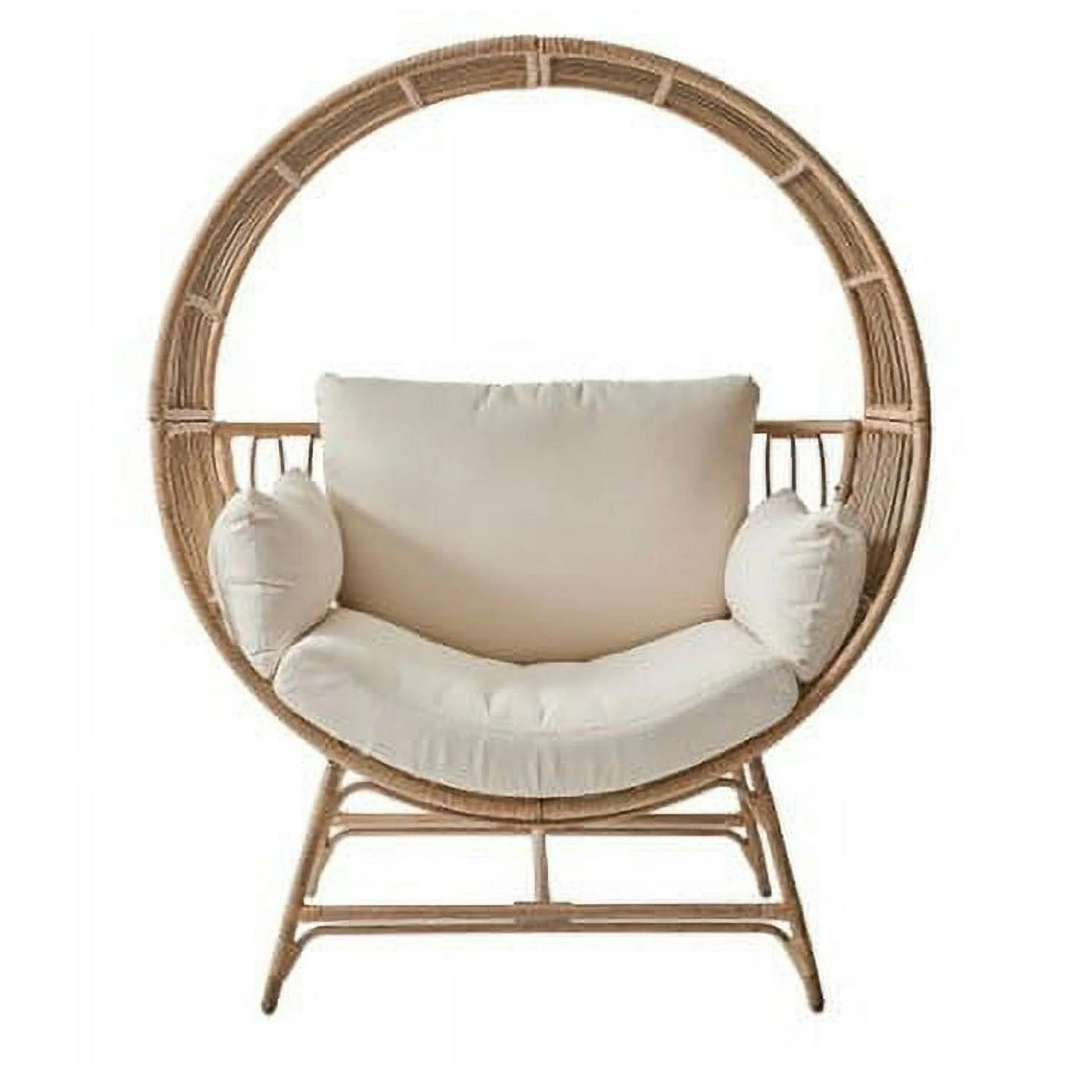 Better Homes & Gardens Bellamy Round Wicker Outdoor Egg Chair (Beige)